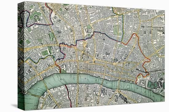 Map of London, 1852-Charles Knight-Premier Image Canvas