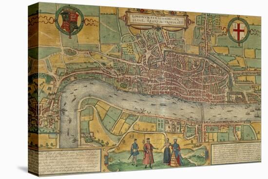 Map of London from Civitates Orbis Terrarum-null-Premier Image Canvas