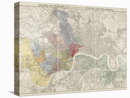 Map Of London-Edward Stanford-Premier Image Canvas