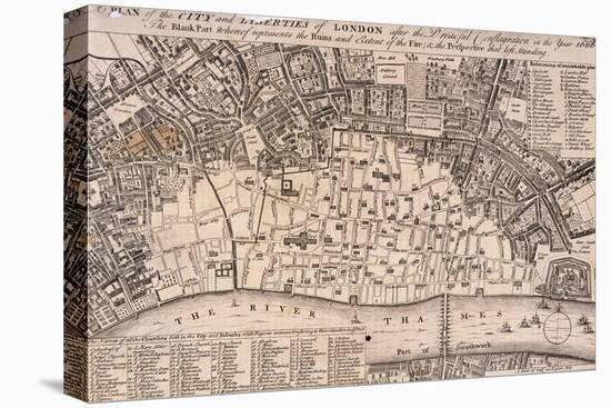 Map of London-Wenceslaus Hollar-Premier Image Canvas