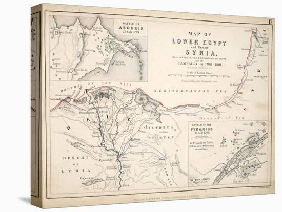 Map of Lower Egypt and Part of Syria, Published by William Blackwood and Sons, Edinburgh and…-Alexander Keith Johnston-Premier Image Canvas
