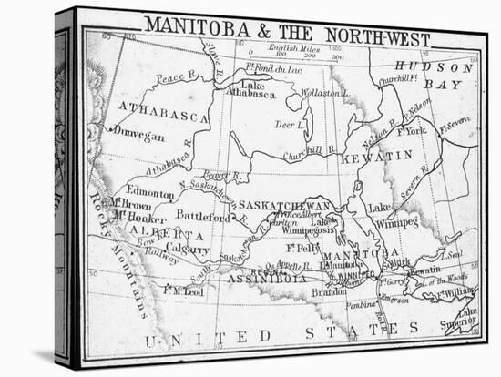 Map of Manitoba and the Northwest, Canada, C1893-George Philip & Son-Premier Image Canvas