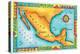 Map of Mexico-Jennifer Thermes-Premier Image Canvas