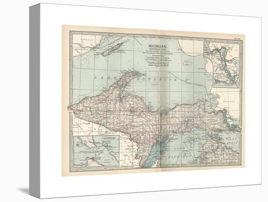 Map of Michigan, Northern Part-Encyclopaedia Britannica-Premier Image Canvas