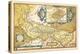 Map of Middle East-Abraham Ortelius-Stretched Canvas