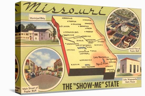 Map of Missouri-null-Stretched Canvas