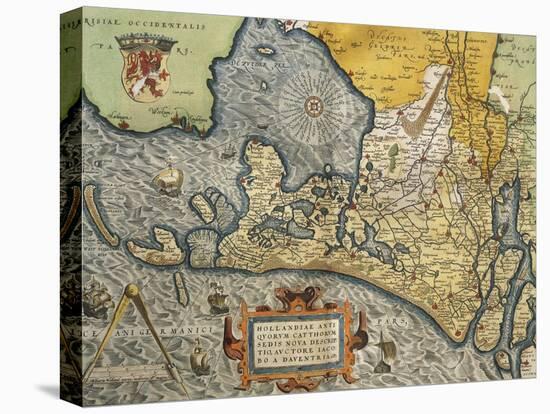 Map of Netherlands-null-Premier Image Canvas