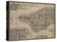 Map of New York City with the adjacent cities of Brooklyn, Jersey City and Williamsburg, 1852-null-Premier Image Canvas
