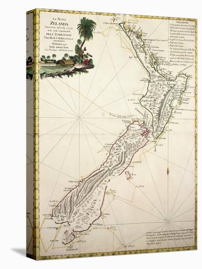 Map of New Zealand by Antonio Zatta According to Discoveries of James Cook, Venice 1778-null-Premier Image Canvas