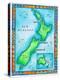 Map of New Zealand-Jennifer Thermes-Premier Image Canvas