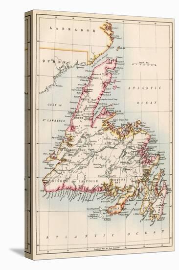Map of Newfoundland, Canada, 1870s-null-Premier Image Canvas