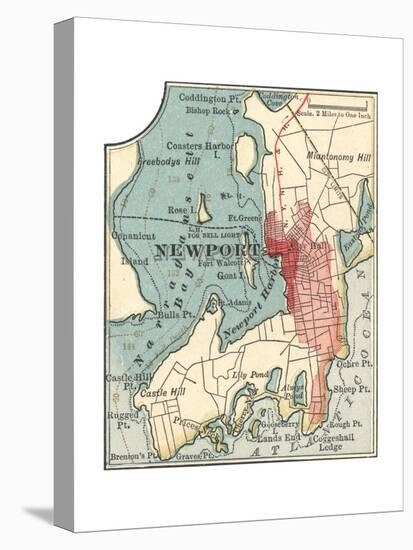 Map of Newport (C. 1900), Maps-Encyclopaedia Britannica-Premier Image Canvas