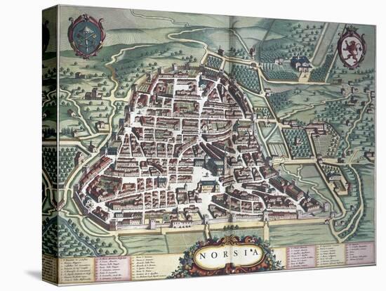 Map of Norcia, from Theatrum Civitatum Et Admirandorum Italiae-Joan Blaeu-Premier Image Canvas