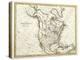 Map Of North America Dated 1791-Tektite-Stretched Canvas