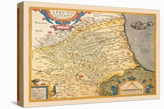 Map of Northeastern Italy-Abraham Ortelius-Stretched Canvas