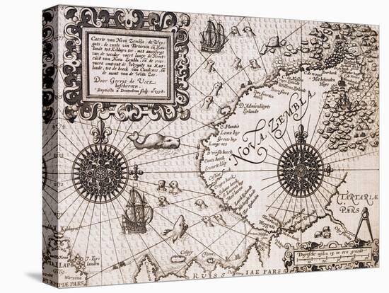 Map of Nova Zembla from Diarium Nauticum, seu vera descriptio trium navigationum admirandarum-Gerrit de Veer-Premier Image Canvas