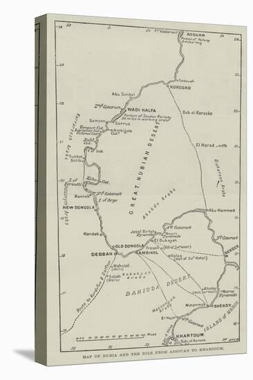 Map of Nubia and the Nile from Assouan to Khartoum-null-Premier Image Canvas