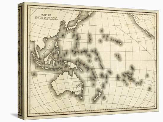 Map of Oceanica, c.1839-Samuel Augustus Mitchell-Stretched Canvas