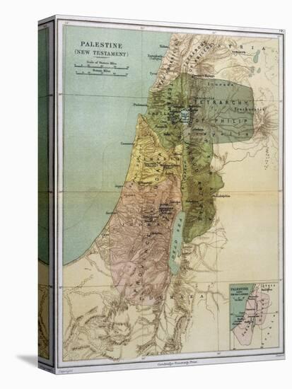 Map of Palestine During New Testament Times-null-Premier Image Canvas