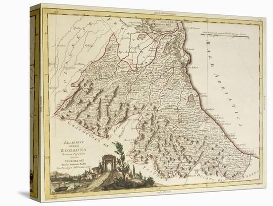 Map of Papal States, Italy, 1783-null-Premier Image Canvas