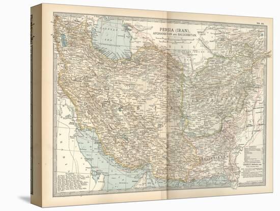 Map of Persia (Iran), Afghanistan and Baluchistan-Encyclopaedia Britannica-Stretched Canvas