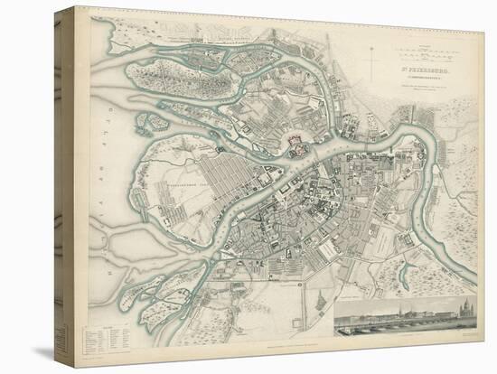 Map of Petersburg, 1834-W.B. Clarke-Premier Image Canvas