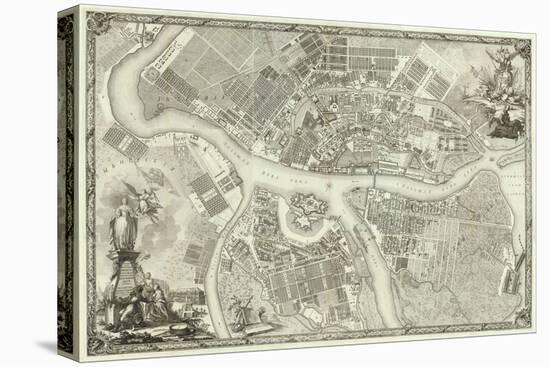 Map of Petersburg (Book to the 50th Anniversary of the Founding of St. Petersbur), 1753-null-Premier Image Canvas