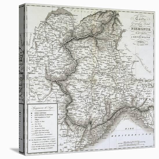 Map of Piedmont, of the Savoy and Genovas-null-Premier Image Canvas