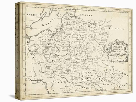 Map of Poland-T. Jeffreys-Stretched Canvas