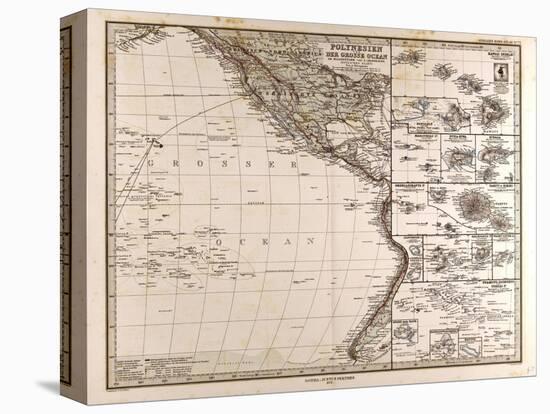 Map of Polynesia and Oceania, 1872-null-Premier Image Canvas