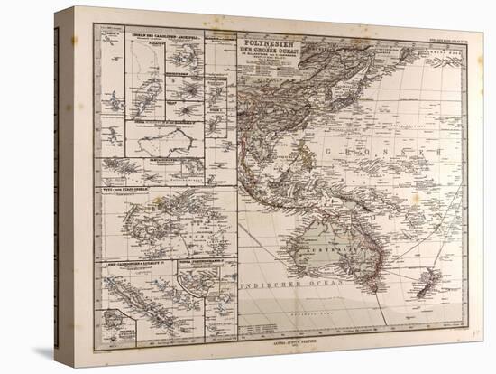 Map of Polynesia and Oceania, 1872-null-Premier Image Canvas