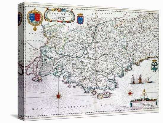 Map of 'Provincia' or Provence, Now Part of Southern France, 1638-Willem Janszoon Blaeu-Premier Image Canvas