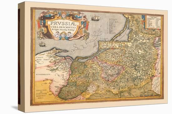 Map of Prussia-Abraham Ortelius-Stretched Canvas