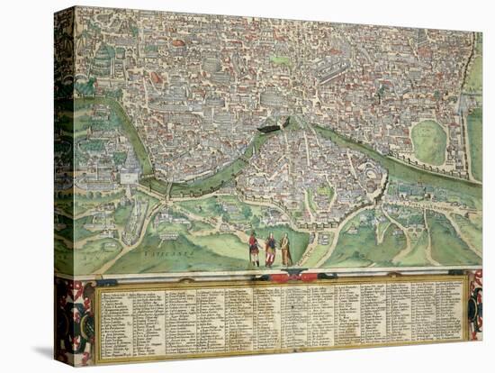 Map of Rome, from "Civitates Orbis Terrarum" by Georg Braun and Frans Hogenberg circa 1572-1617-Joris Hoefnagel-Premier Image Canvas