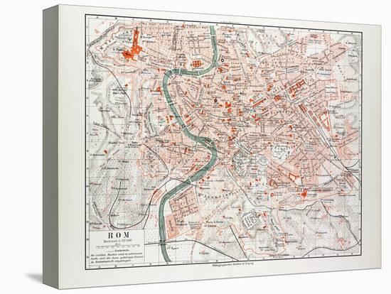 Map of Rome Italy 1899-null-Premier Image Canvas