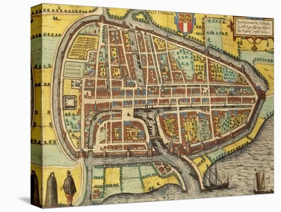 Map of Rotterdam, Netherlands, from 'Civitates Orbis Terrarum', 1540-90-null-Premier Image Canvas