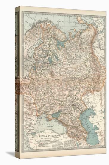 Map of Russia in Europe, with Poland and Finland-Encyclopaedia Britannica-Stretched Canvas
