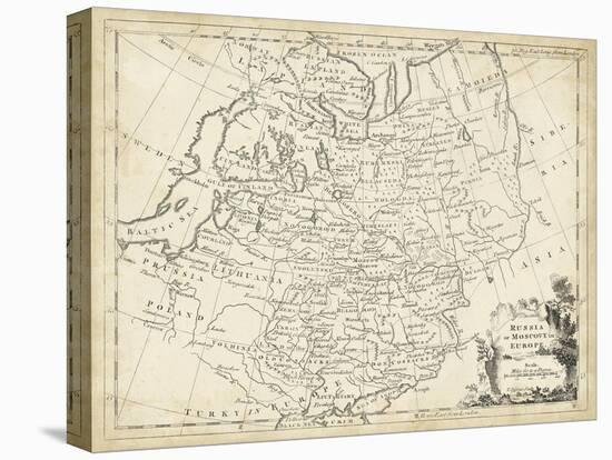 Map of Russia-T. Jeffreys-Stretched Canvas