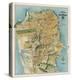 Map of San Francisco, California, 1912-August Chevalier-Stretched Canvas