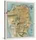 Map of San Francisco, California, 1912-August Chevalier-Stretched Canvas