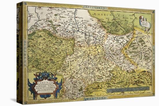 Map of Saxony, from Theatrum Orbis Terrarum, 1528-1598, Antwerp, 1570-null-Premier Image Canvas