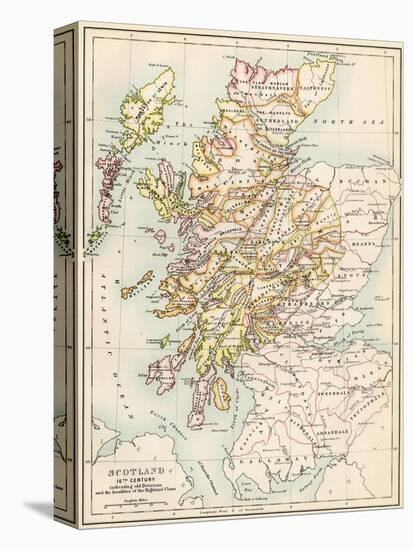 Map of Scotland in the 1520s, Showing Territories of the Highland Clans-null-Premier Image Canvas