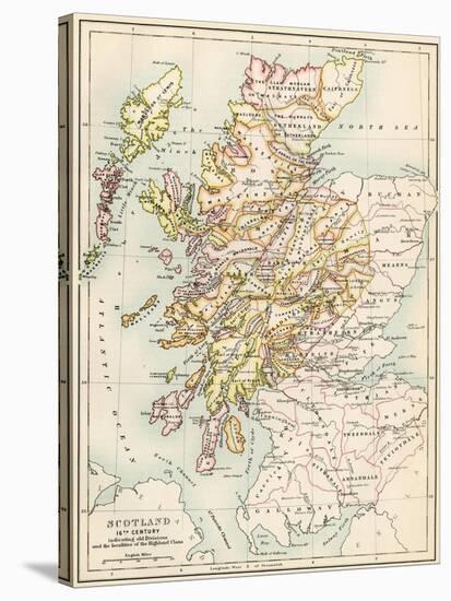 Map of Scotland in the 1520s, Showing Territories of the Highland Clans-null-Premier Image Canvas