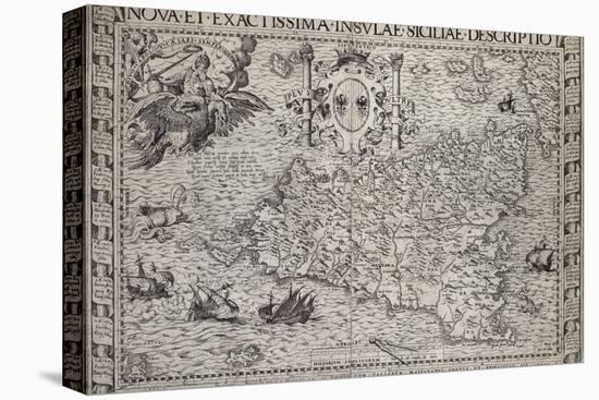 Map Of Sicily-Paul de la Houe-Premier Image Canvas