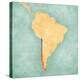 Map Of South America - Chile (Vintage Series)-Tindo-Stretched Canvas