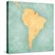 Map Of South America - Suriname (Vintage Series)-Tindo-Stretched Canvas