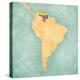 Map Of South America - Venezuela (Vintage Series)-Tindo-Stretched Canvas