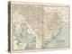 Map of South Carolina. United States. Inset Map of Charleston, Harbor and Vicinity-Encyclopaedia Britannica-Stretched Canvas