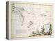 Map of South Seas, New Zealand, New Guinea, New South Wales, Society Islands-null-Premier Image Canvas