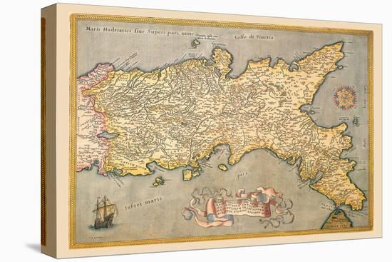 Map of Southern Italy-Abraham Ortelius-Stretched Canvas